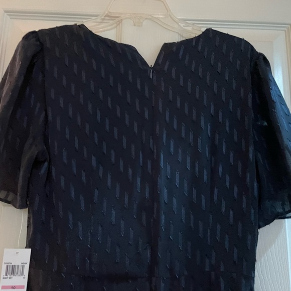 London Times Navy Maxi Dress with Flutter Sleeve - Picture 6 of 9